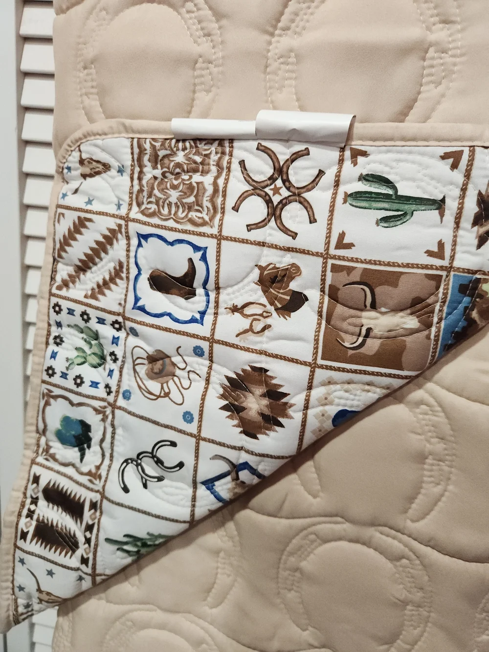 Wrangler Full/Queen Quilted Bedspread With Western Design
